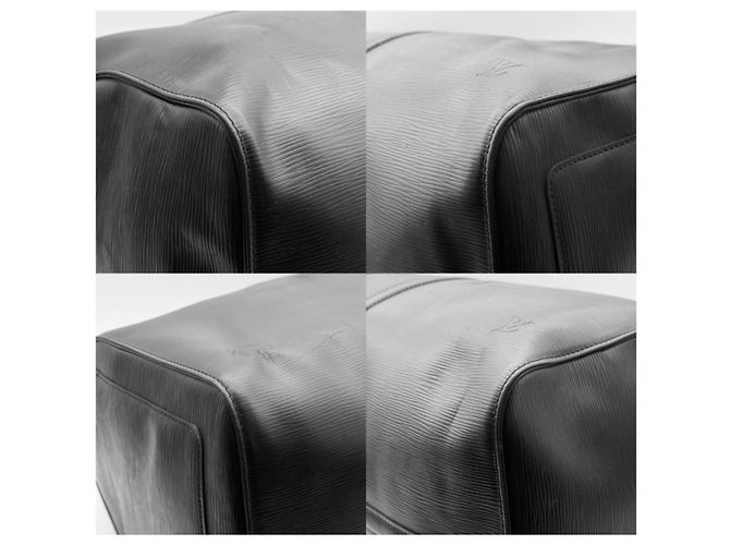 Borsa da viaggio Louis Vuitton Keepall 60 in pelle Epi Nero - vista 5