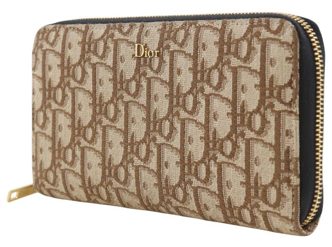 Monedero Christian Dior de lona marrón Castaño - vista 2