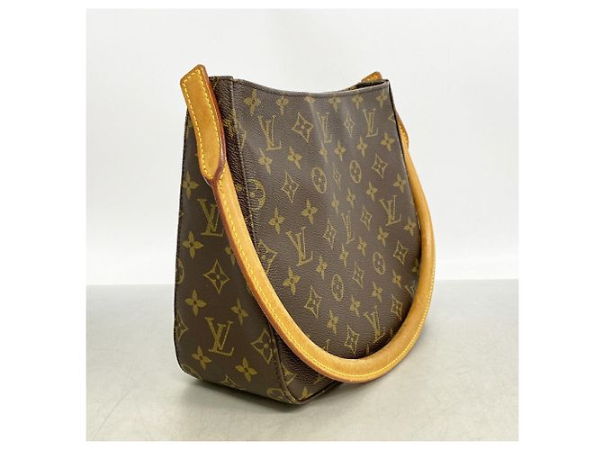 Borsa a tracolla Louis Vuitton Monogram Looping MM Marrone - vista 2