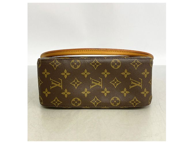 Borsa a tracolla Louis Vuitton Monogram Looping MM Marrone - vista 3