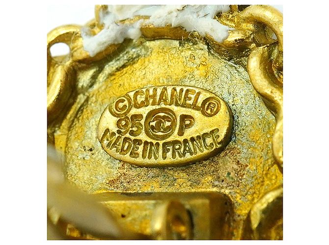 Boucles d'oreilles clips Chanel plaquées or Doré - vue 4