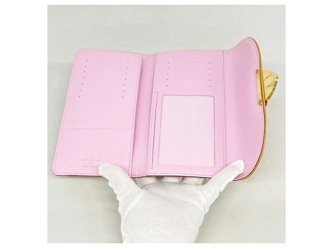 Cartera larga Louis Vuitton Tri-fold Rosa Blanco - vista 10