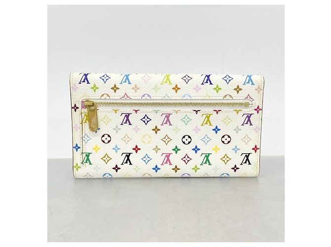 Cartera larga Louis Vuitton Tri-fold Rosa Blanco - vista 11