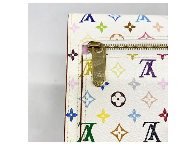 Cartera larga Louis Vuitton Tri-fold Rosa Blanco - vista 6
