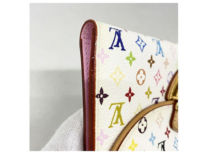Cartera larga Louis Vuitton Tri-fold Rosa Blanco - vista 9