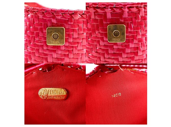 Borsa a cestino Fendi in rosa - vista 13