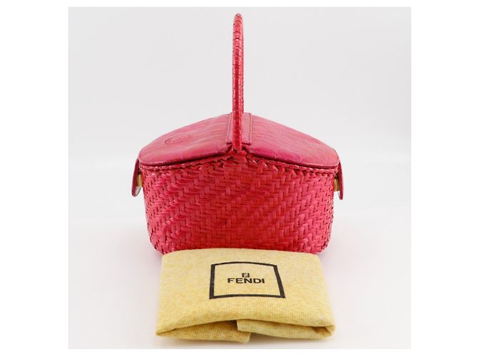 Borsa a cestino Fendi in rosa - vista 15