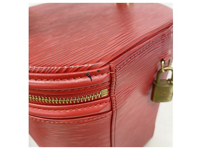 Borsa Vanity Louis Vuitton Epi Cannes Rosso - vista 6