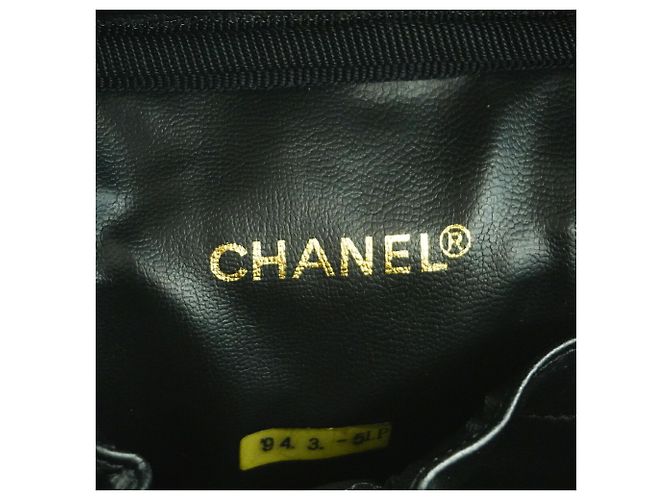 Borsa Vanity Chanel in pelle d'agnello nera Nero - vista 5