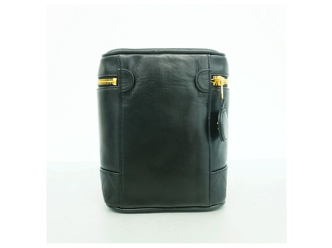 Borsa Vanity Chanel in pelle d'agnello nera Nero - vista 8