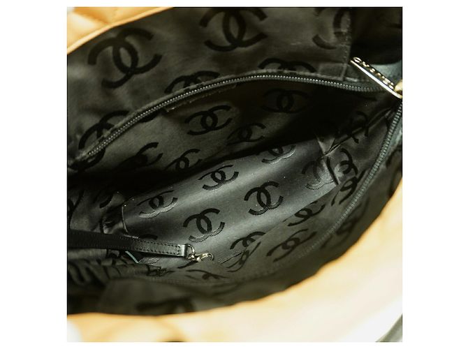 Chanel Cambon Tote Bag aus Lammleder Schwarz Beige - Ansicht 4
