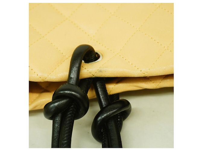 Chanel Cambon Tote Bag aus Lammleder Schwarz Beige - Ansicht 8