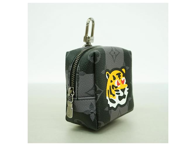 Louis Vuitton Monogram Eclipse Keyring Brown Black - view 2