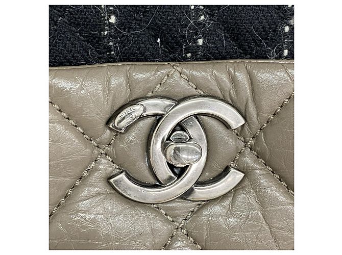 Borsa 2-Way Chanel Portobello in pelle e tweed Marrone - vista 12