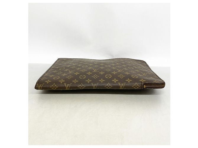Louis Vuitton Monogram Pochette Document Clutch Bag Marrone - vista 3