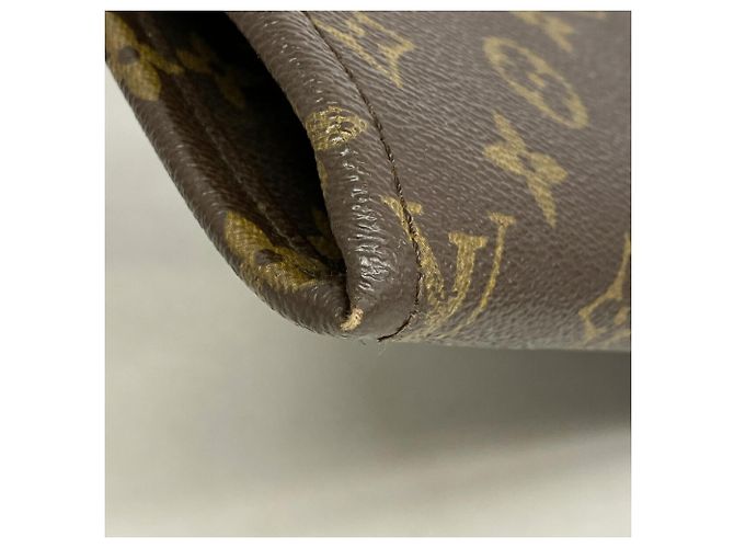 Louis Vuitton Monogram Pochette Document Clutch Bag Marrone - vista 6