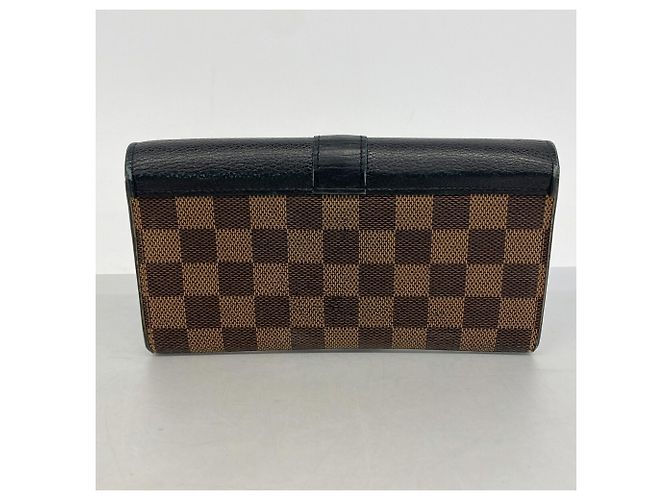 Louis Vuitton Damier Portefeuille Clapton Long Wallet Nero Damier ebene - vista 10