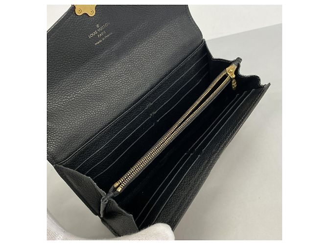Louis Vuitton Damier Portefeuille Clapton Long Wallet Nero Damier ebene - vista 3