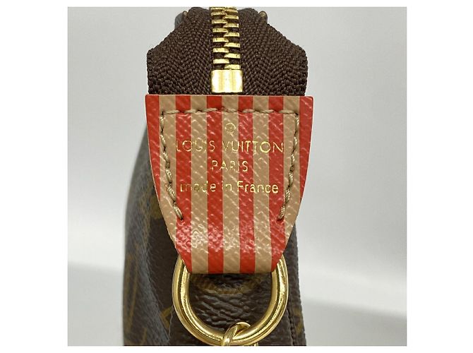 Louis Vuitton Monogram Trunk & Lock Mini Pochette Accessoires Marrone - vista 5
