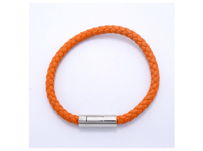 Hermès Bracciale con Charms Hermes Goliath Argento Arancione - vista 3