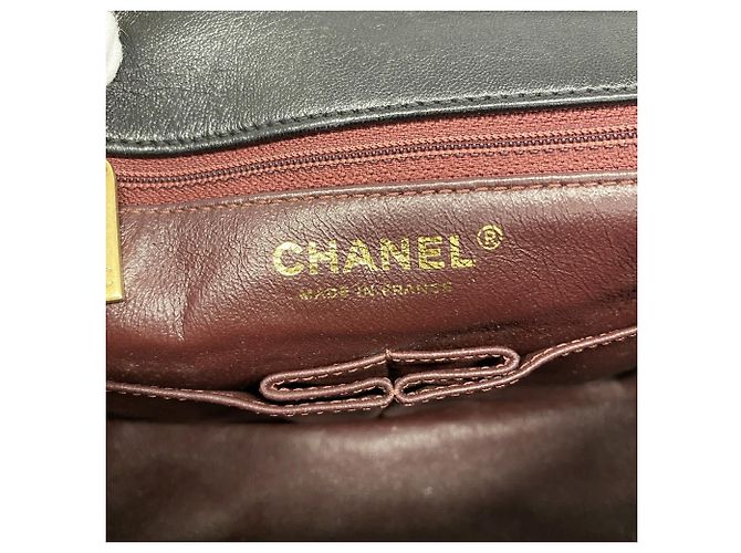 Borsa a tracolla Chanel in pelle d'agnello nera Nero - vista 5