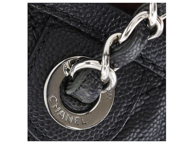 Borsa Tote Chanel in pelle di vitello martellata nera Nero - vista 15