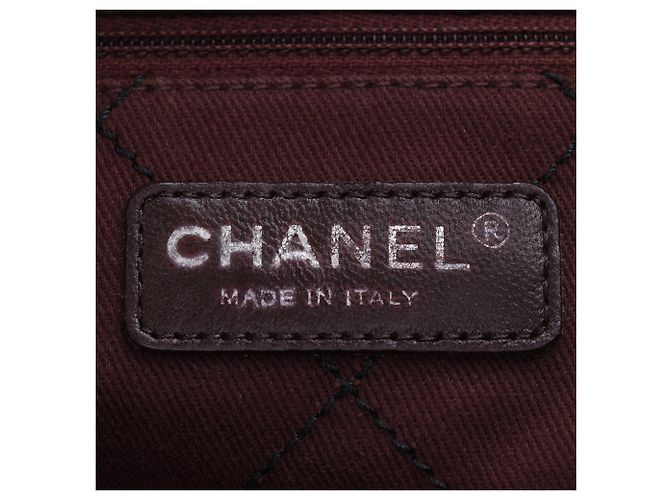Borsa Tote Chanel in pelle di vitello martellata nera Nero - vista 17