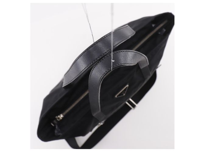 Prada Nylon Black 2-Way Shoulder Tote Bag Schwarz - Ansicht 5