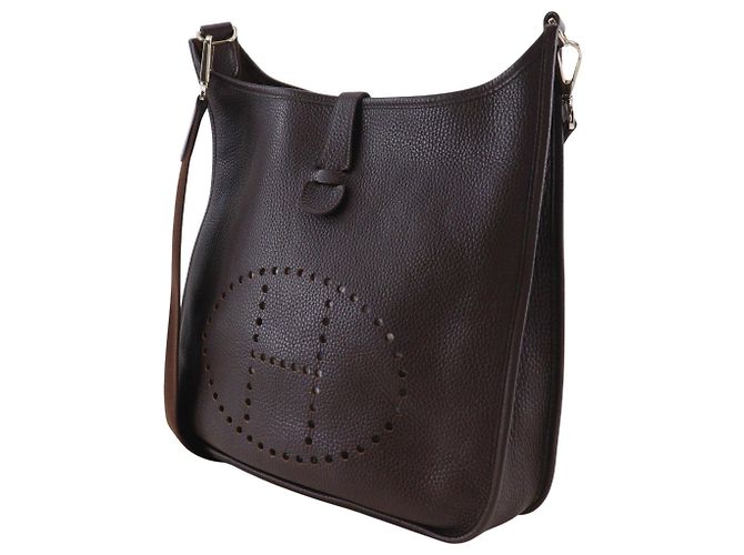 Hermès Borsa a tracolla Hermes Evelyne 1GM Marrone - vista 2