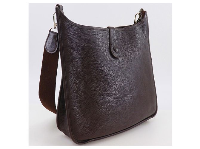Hermès Borsa a tracolla Hermes Evelyne 1GM Marrone - vista 3
