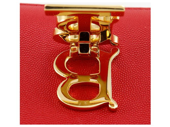 Borsa a tracolla Burberry Small Grainy TB Rosso - vista 12