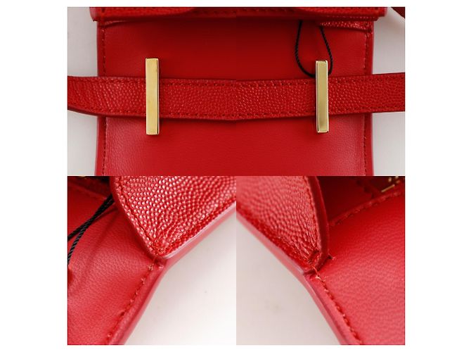 Borsa a tracolla Burberry Small Grainy TB Rosso - vista 13