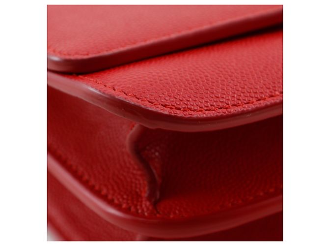 Borsa a tracolla Burberry Small Grainy TB Rosso - vista 4