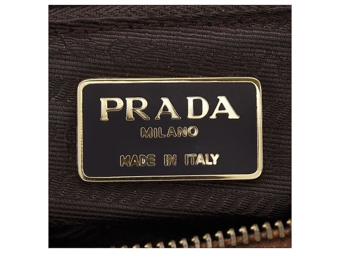 Prada PRADA Logo Handtasche Braun - Ansicht 14