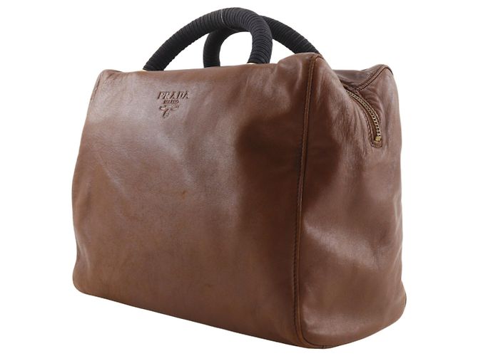Prada PRADA Logo Handtasche Braun - Ansicht 2