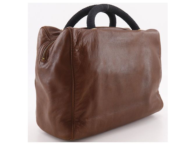 Prada PRADA Logo Handtasche Braun - Ansicht 3