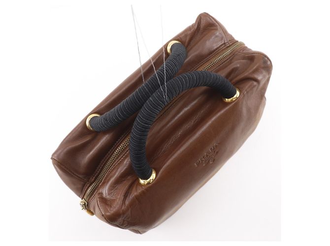 Prada PRADA Logo Handtasche Braun - Ansicht 5