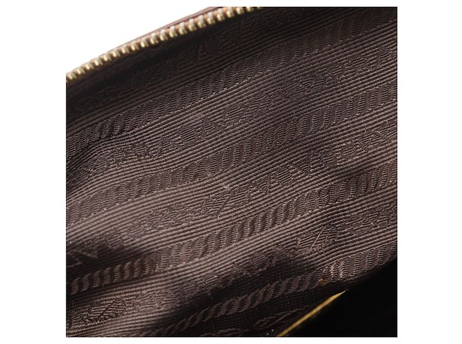 Prada PRADA Logo Handtasche Braun - Ansicht 8