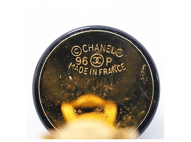 Orecchini a clip Chanel in nero e oro D'oro - vista 4