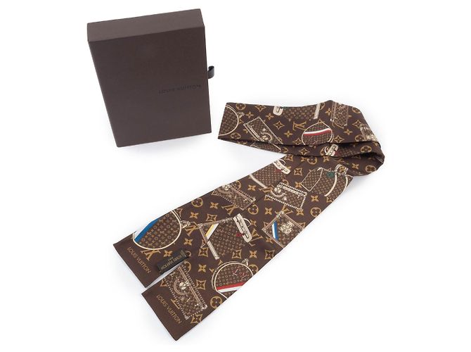 Foulard Bandeau Trunk Louis Vuitton Marrone - vista 10