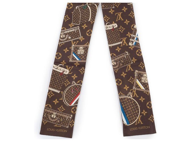 Foulard Bandeau Trunk Louis Vuitton Marrone - vista 12