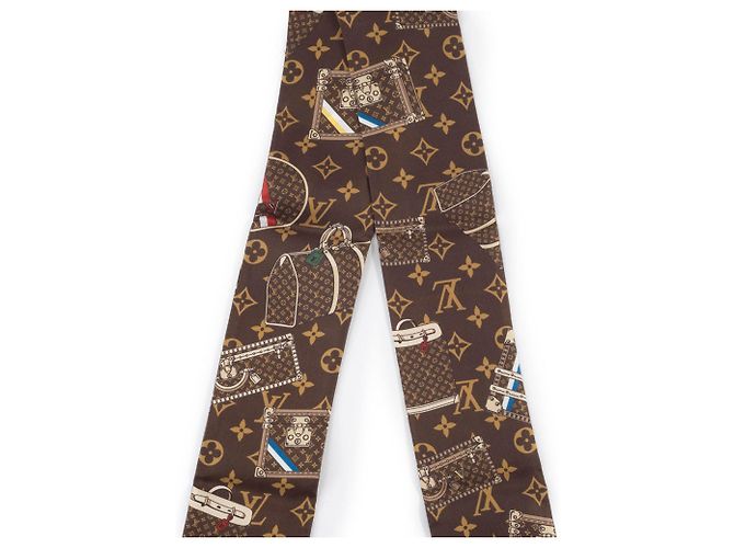 Foulard Bandeau Trunk Louis Vuitton Marrone - vista 13