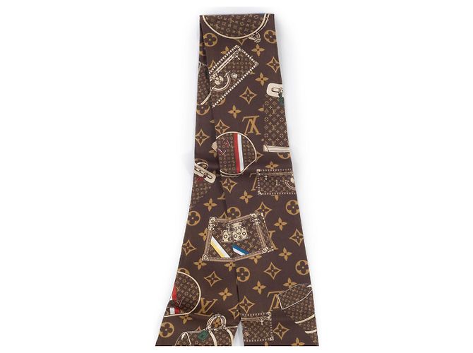 Foulard Bandeau Trunk Louis Vuitton Marrone - vista 14