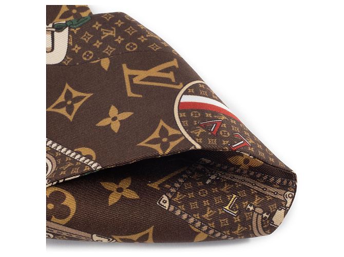 Foulard Bandeau Trunk Louis Vuitton Marrone - vista 16