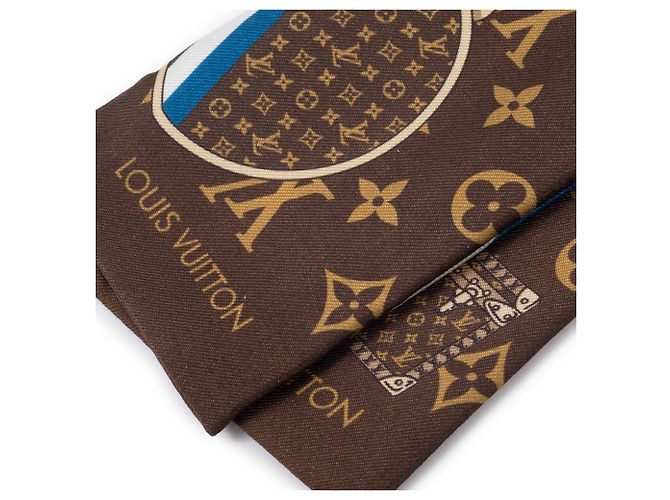 Foulard Bandeau Trunk Louis Vuitton Marrone - vista 17