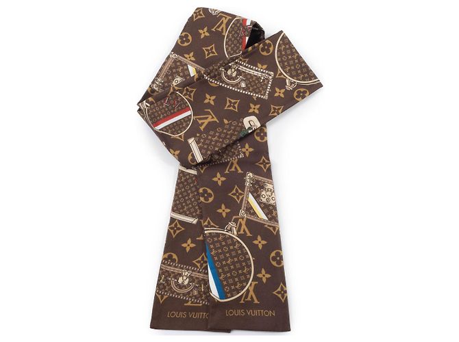Foulard Bandeau Trunk Louis Vuitton Marrone - vista 18
