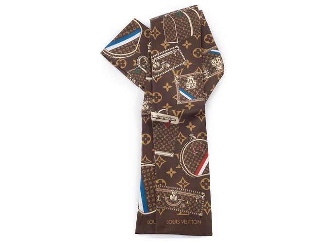 Foulard Bandeau Trunk Louis Vuitton Marrone - vista 19