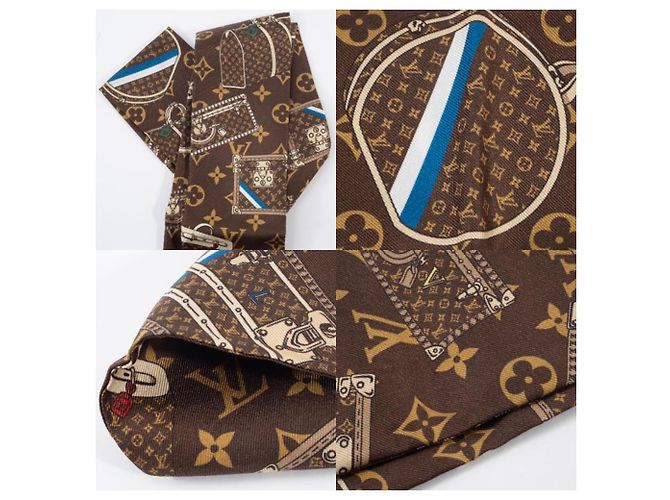 Foulard Bandeau Trunk Louis Vuitton Marrone - vista 20
