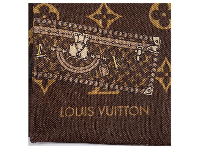 Foulard Bandeau Trunk Louis Vuitton Marrone - vista 3