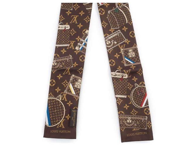 Foulard Bandeau Trunk Louis Vuitton Marrone - vista 6